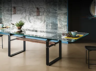 Tavolo con piano in vetro allungabile Jerez Drive di Cattelan Italia