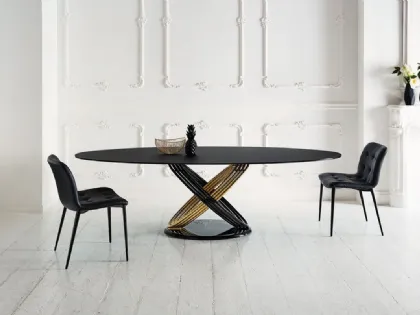 Tavolo Fusion in Cristallo di Bontempi