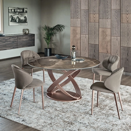 Tavolo Fusion Rotondo in SuperMarmo di Bontempi