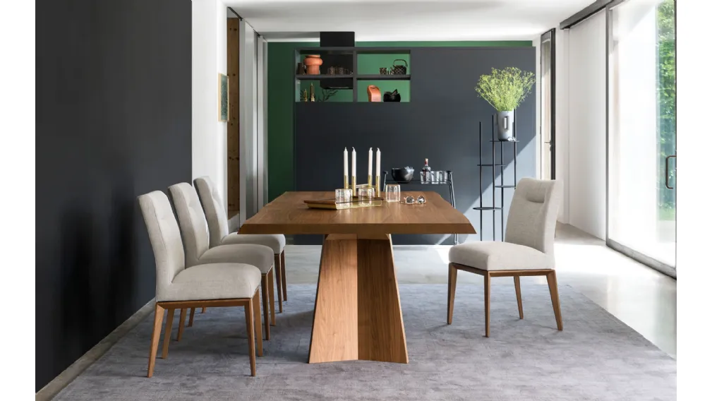 Tavolo rettangolare Icaro in rovere di Calligaris