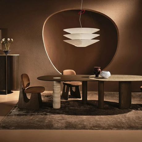 Tavolo Lymph Big in marmo e legno di Nature Design