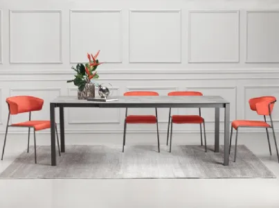 Tavolo allungabile con struttura in metallo verniciato Pranzo 160/210 Scab Design
