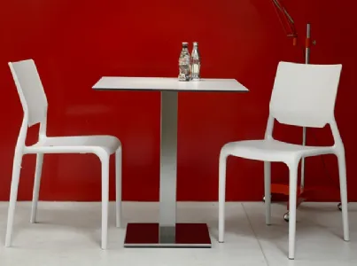 Tavolo in laminato ottonato Tiffany colonna quadrata di Scab Design