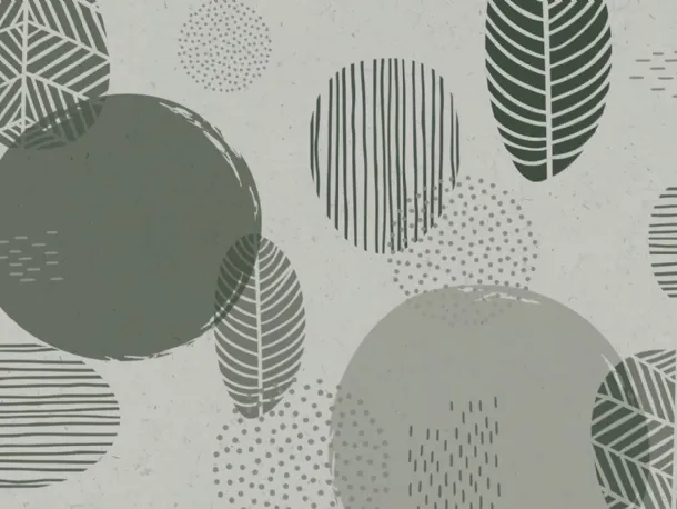 WALLPAPER TRIBAL LEAF PATTERN