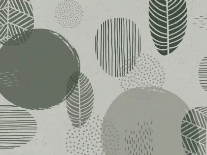 WALLPAPER TRIBAL LEAF PATTERN