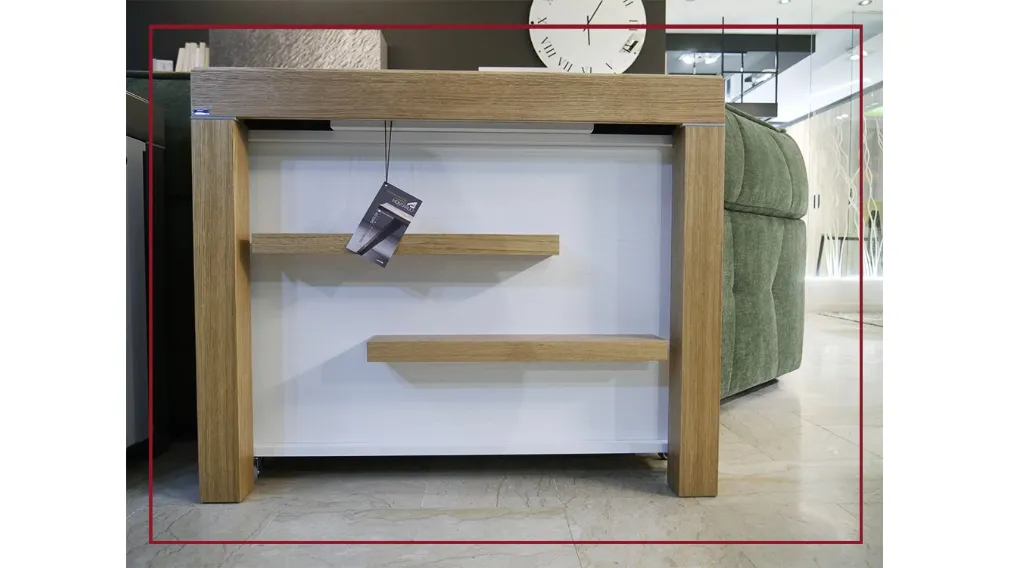 UNIKA35 consolle allungabile casarredo caiazzo in legno prezzo outlet arredamenti interno san giorgio ionico taranto saldi Unika di nome di fatto. Consolle dal design moderno e tecnicamente avanzato, contiene le prolunghe all'interno del mobile sottostant