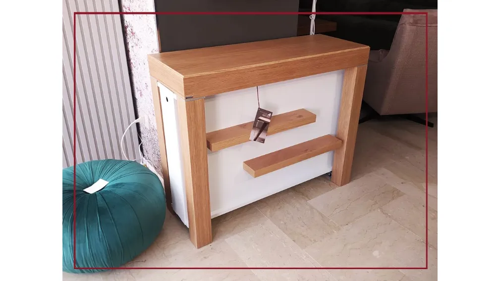 UNIKA 35 consolle allungabile casarredo caiazzo in legno prezzo outlet arredamenti interno san giorgio ionico taranto saldi Unika di nome di fatto. Consolle dal design moderno e tecnicamente avanzato, contiene le prolunghe all'interno del mobile sottostan