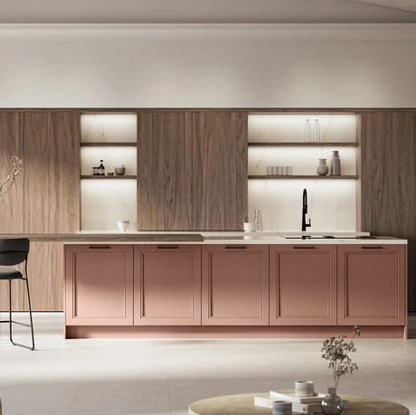 Cucina Classica in laccato a poro aperto con isola Opera di Arredo3