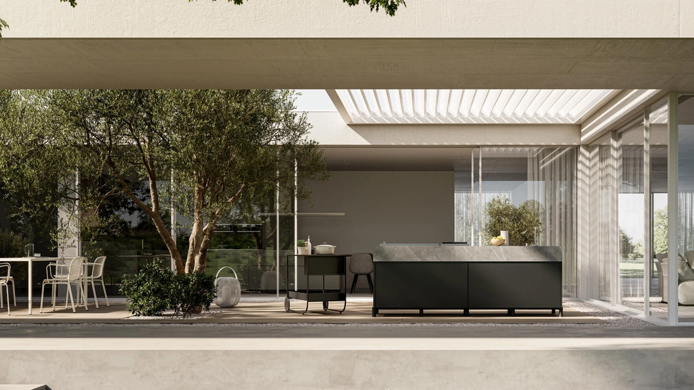 Cucina Moderna in alluminio Aura di Arredo3