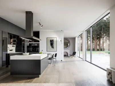 Cucina Moderna Kalì 11 con isola di Arredo3