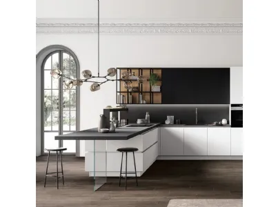 Cucina Moderna Time 07 con penisola di Arredo3