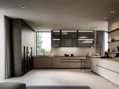 Cucina Moderna Tratto 10 n 03 angolare di Arredo3