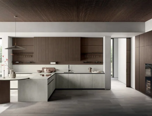 Cucina Moderna con isola Glass 2|0 04 di Arredo3
