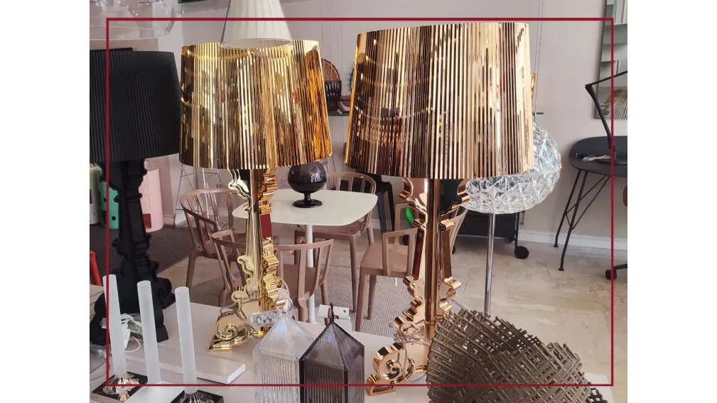 BOURGIE RAME BOURGIE WHITE AND GOLD DI KARTELL LIMITED EDITION LAMPADA BOURGIE NERO LUCIDO saldi autunnali san giorgio ionico saldi estivi taranto black friday illuminazione lampade lampadari mobili dsign occasioni puglia outlet arredamento design kartell