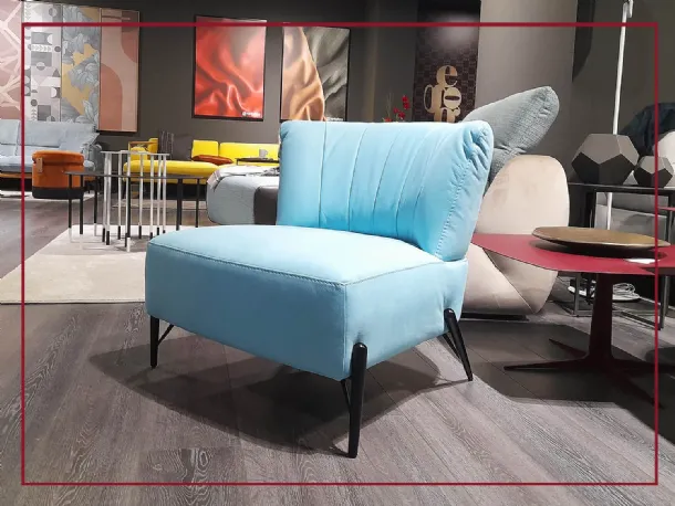 poltrona poltroncina egoitaliano modello BLUMA in pelle casarredo caiazzo outlet arredamento interni divani sofa san giorgio ionico saldi sconti prezzi bassi taranto black friday