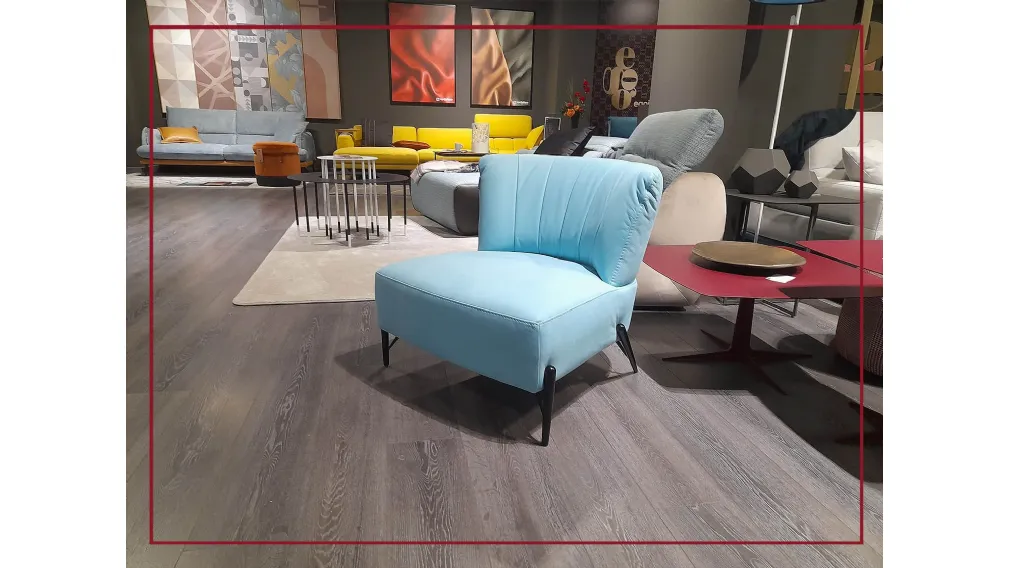 poltrona poltroncina egoitaliano modello BLUMA in pelle casarredo caiazzo outlet arredamento interni divani sofa san giorgio ionico saldi sconti prezzi bassi taranto black friday