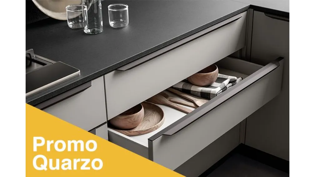 Acquistando una cucina completa di 4 elettrodomestici (piano cottura, forno, frigo e lavastoviglie) dello stesso marchio a scelta fra Whirlpool, Hotpoint e Grundig, viene data l’opportunità di acquistare il top Quarzo Arredo3 in promozione.  La promozione