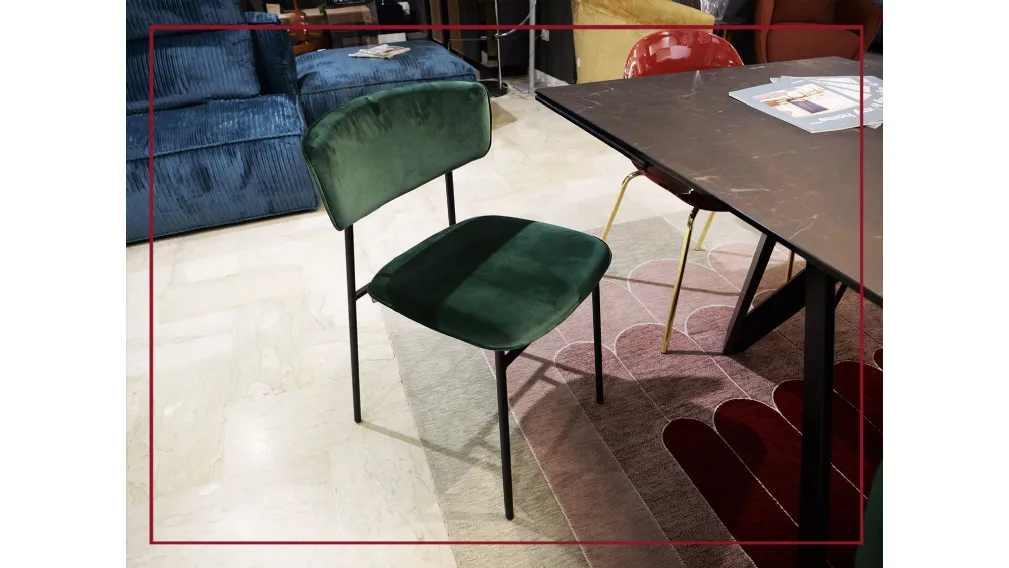 SEDIE sgabelli in tessuto modello fifties calligaris verde bosco ferro metallo acciaio saldi estivi san giorgio ionico saldi invernali taranto black friday offerte outlet arredamento design arredamento moderno