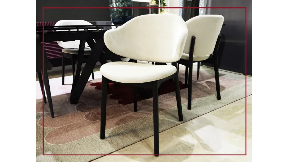 sedie sedia modello holly in tessuto e legno nero casarredo caiazzo saldi sconti prezzi bassi san giogio ionico saldi outlet arredamento interni moderno design taranto black friday