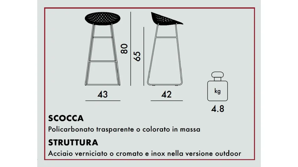 SGABELLO SMATRIK STOOL KARTELL IN POLICARBONATO CASARREDO CAIAZZO SALDI TARANTO BLACK FRIDAY SCONTI PREZZI BASSI 