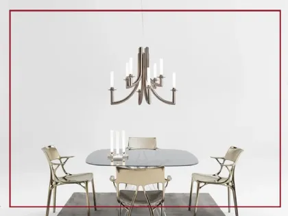 sospensione khan di kartell lampadario khan di kartell scontato a prezzo ribassato taranto saldi estivi san giorgio ionico saldi autunnali saldi invernali black friday prezzi bassi outlet arredamento mobili design occasioni nero trasparente champagne bron