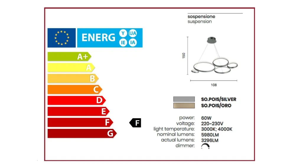 sospensione lampadario pois di ondaluce  a prezzo outlet casarredo caiazzo saldi san giorgio ionico black friday taranto saldi invernali Lampadario moderno della serie Pois molto originale realizzato in metallo di colore oro o in grigio argento composto d