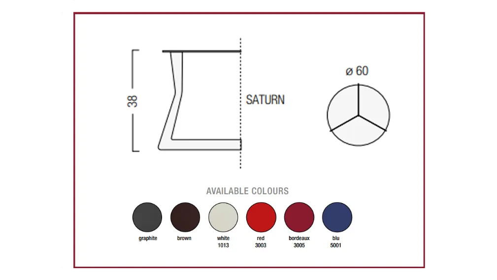 Rendi spaziale il tuo living con i tavolini in metallo della collezione PLANET Collection. Dalle forme geometriche e definite sono disponibili in vari colori.  STRUTTURA: In metallo da mm 4 con finitura in vernici a polvere epossidica. COLORE GRAPHITE  MI