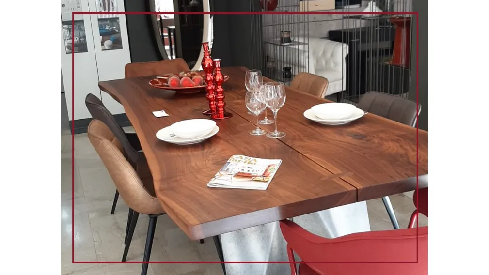 TAVOLO VERO ARTE BROTTO IN LEGNO CON BASE IN METALLO SCONTATO SAN GIORGIO IONICO OUTLET SCONTO TARANTO SALDI