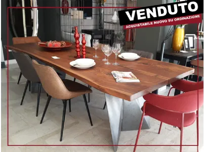 TAVOLO VERO ARTE BROTTO IN LEGNO CON BASE IN METALLO SCONTATO SAN GIORGIO IONICO OUTLET SCONTO TARANTO SALDI