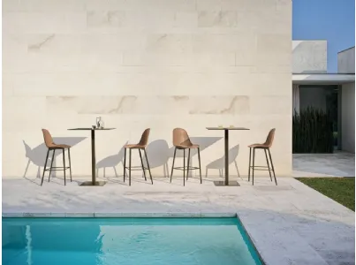 Tavolo con piano quadrato Alter alto Outdoor di Bontempi