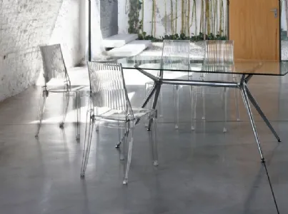 Sedia per esterno impilabile in policarbonato trasparente Glenda di Scab Design