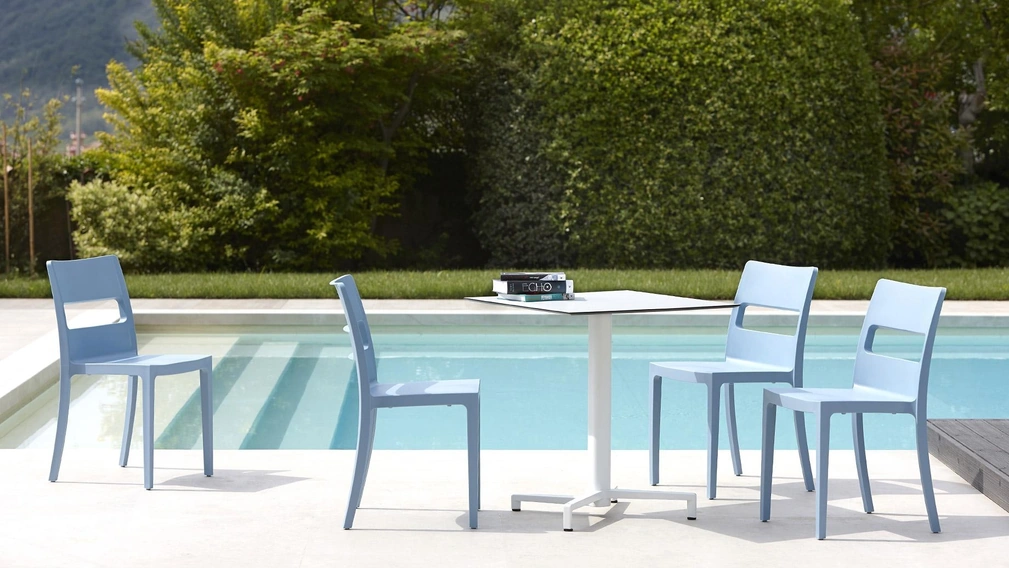Sedia impilabile da giardino Sai Go Green di Scab Design