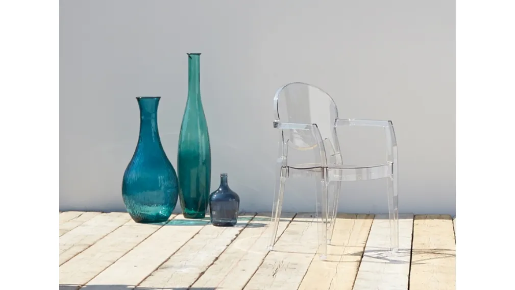 Sedia impilabile per esterno in policarbonato trasparente Igloo di Scab Design