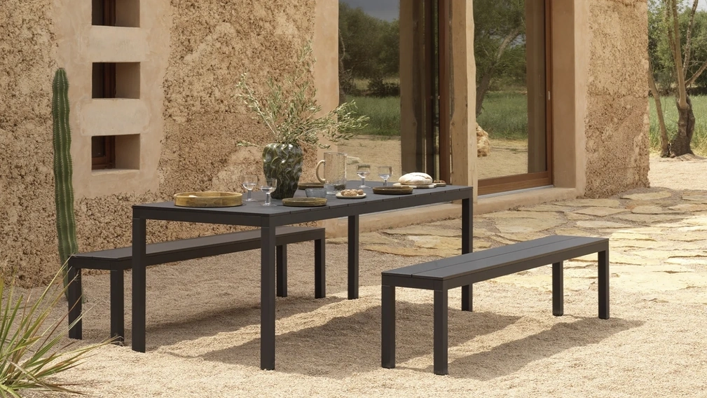 Set da esterno Rio Bench Alu di Nardi